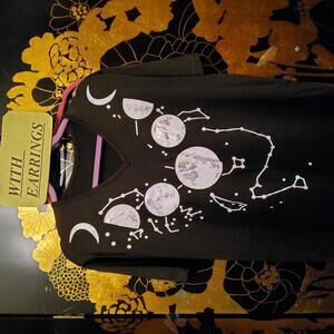 N XL Moon Top & Fairy Earrings sterling